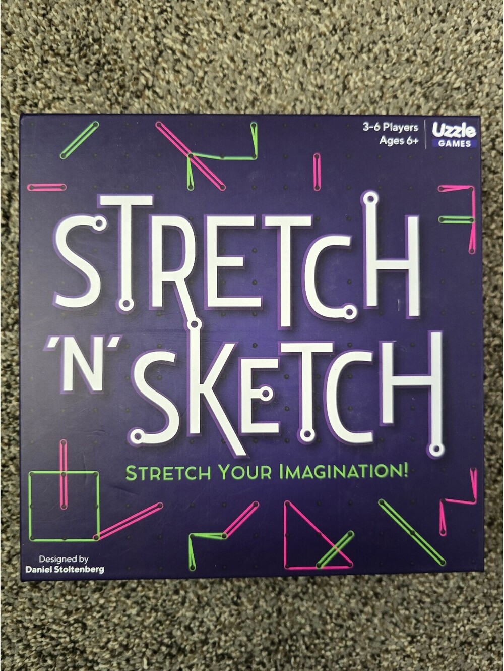 Stretch N Sketch Board Game Uzzle Drawing Party Family Game 3-6 Players Ages 6+
